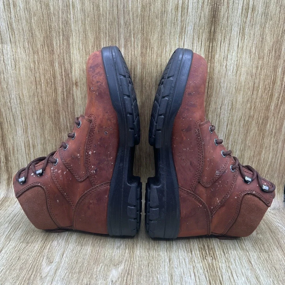 Wolverine Durashocks Men's‎ Size 8.5M Brown Leather Work Boots Shoes W02053